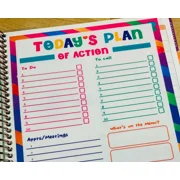 TodayS Plan Of Action Two-Sided Dashboard 4 Use With Erin Condren Life Planner