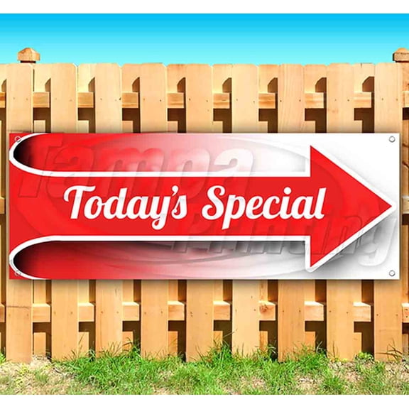 Today'S Special, Arrow Right 13 oz Vinyl Banner With Metal Grommets
