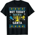 thumbnail image 1 of Today Santa Not Ugly Hanukkah Chanukah Jewish Women Men Kids T-Shirt, 1 of 4