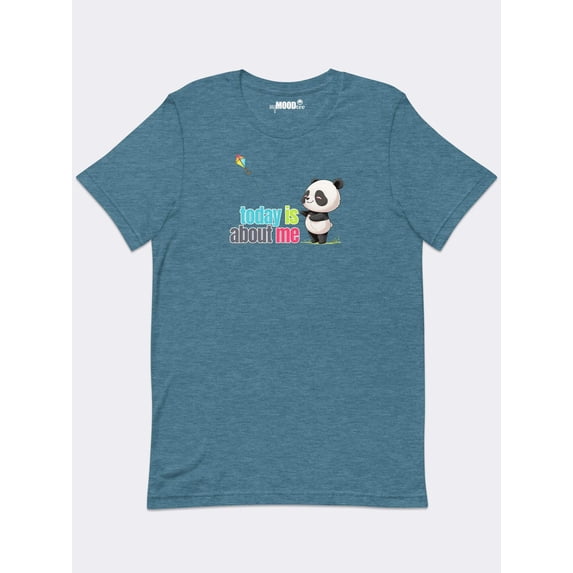 MyMoodTee Women’s Today Is About Me Cotton Graphic Tee – Funny Bold Self-Care Shirt