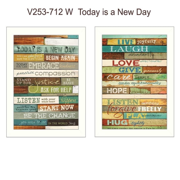 TrendyDecor4U Today Is A New Day Collection By Marla Rae Wall Art V253-712W