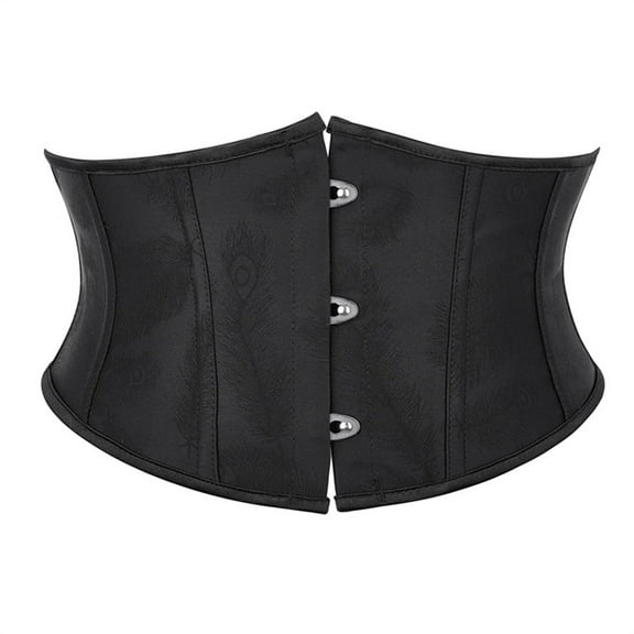 Today's Deal Abomasnow Fashion Corset Womens Brocade Underbust Boned Corsets Tops Trendy Brapless Bustier Waist Bodyshaper Tops