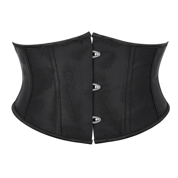 Today's Deal Abomasnow Fashion Corset Womens Brocade Underbust Boned Corsets Tops Trendy Brapless Bustier Waist Bodyshaper Tops