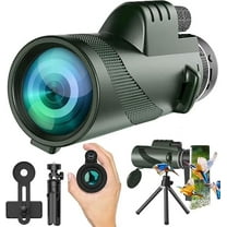 Today's Deals of the Day 12x50 Monocular-Telescope High Powered Monocular for Adults Monocular for Smartphone Adapter Monocular Telescope Hunting Wildlife Bird Watching Travel Camping Hiking Black