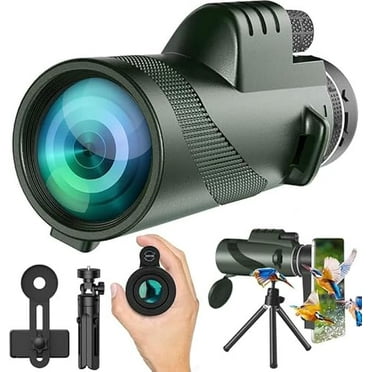 Today's Deals of the Day 12x50 Monocular-Telescope High Powered Monocular for Adults Monocular for Smartphone Adapter Monocular Telescope Hunting Wildlife Bird Watching Travel Camping Hiking Black