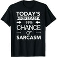 thumbnail image 1 of Today's Forecast 99 Percent Chance Of Sarcasm Funny T-shirt, 1 of 4