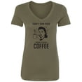thumbnail image 1 of Today's Good Mood...Coffee Womens V-Neck T-Shirt, 1 of 2