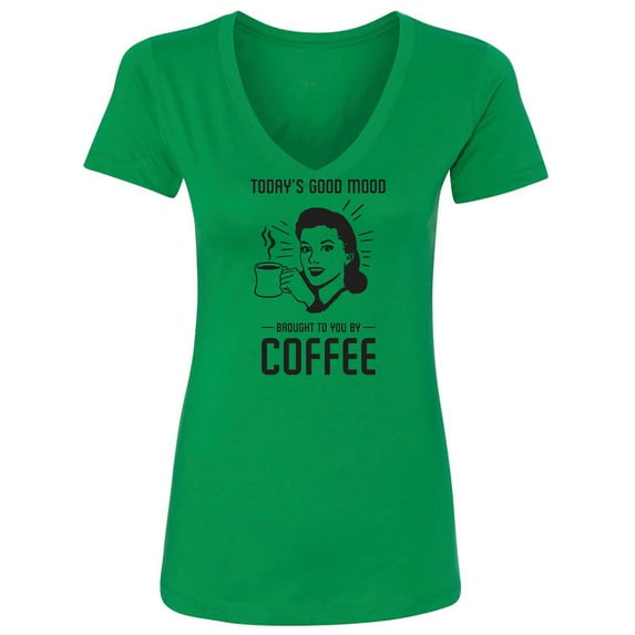 Today's Good Mood...Coffee Womens V-Neck T-Shirt