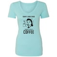 thumbnail image 1 of Today's Good Mood...Coffee Womens V-Neck T-Shirt, 1 of 3