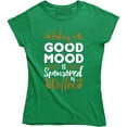 thumbnail image 1 of Today's Good Mood is Sponsored by Coffee Women's Funny Coffee Lover Tee, 1 of 4