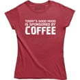 thumbnail image 1 of Today's Good Mood is Sponsored by Coffee Women's Funny Slogan Lover T-Shirt, 1 of 4