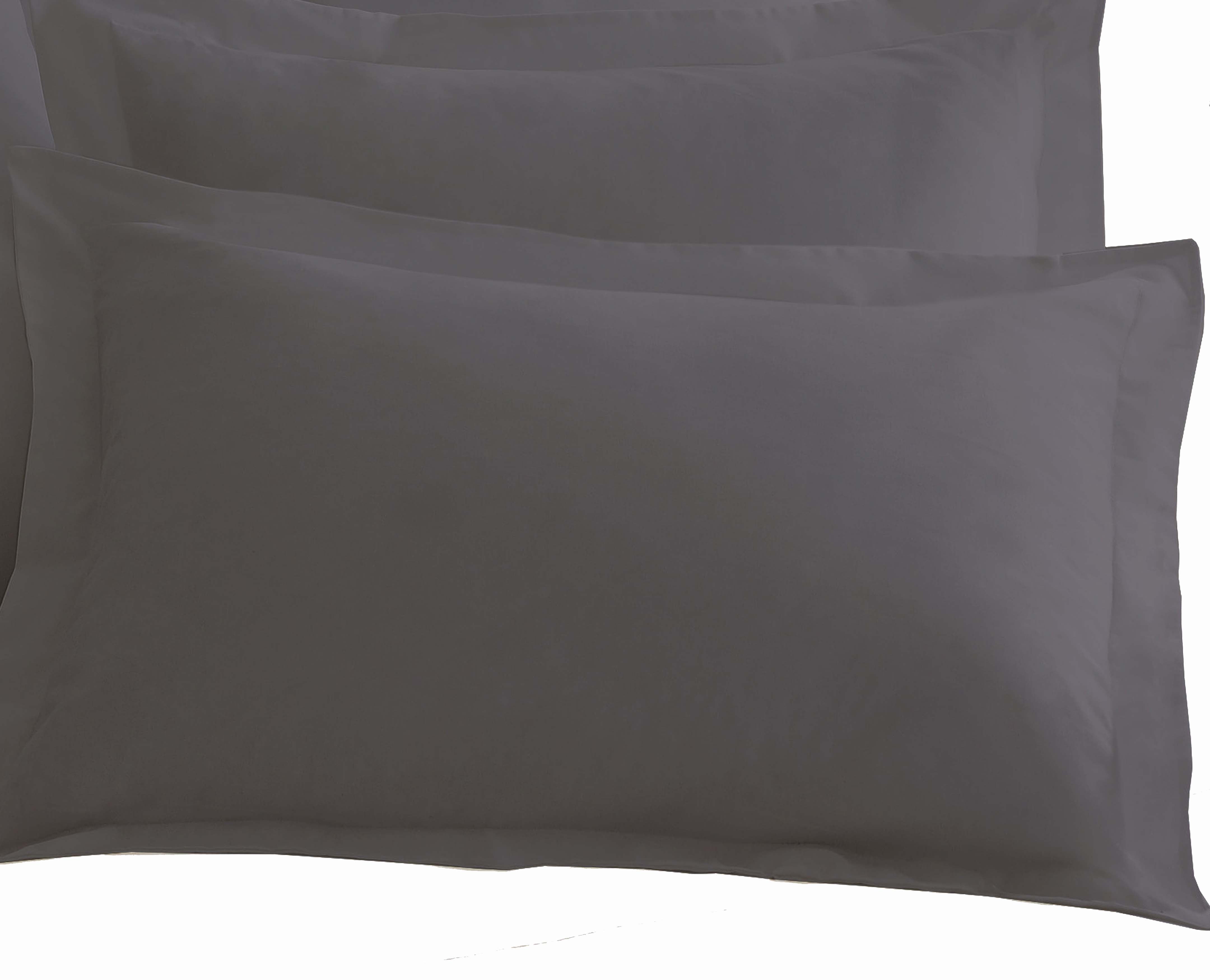 Standard Gray Hypoallergenic Polyester Pillow Sham Set
