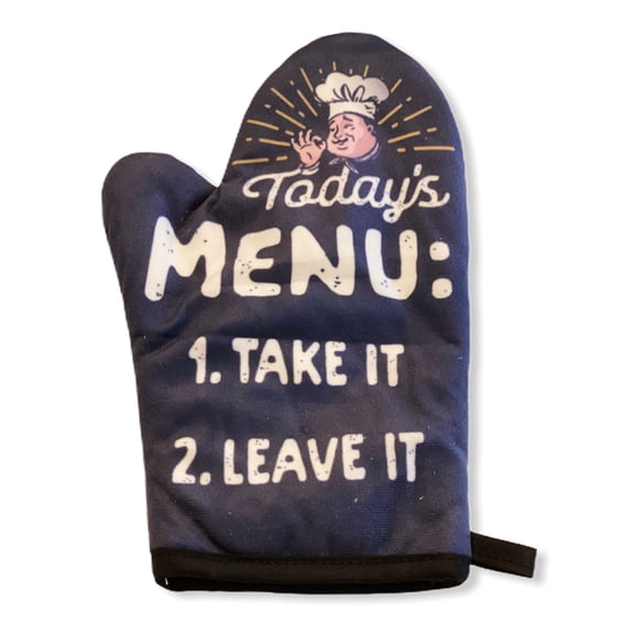 Today's Menu Take It Or Leave It Funny Chef Cooking Graphic Kitchen Accessories