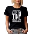 thumbnail image 1 of Today's Mission, Keep the Tiny Human Alive - Witty New Mom, Dad or Parenting Quote, Black T-Shirt, Small, 1 of 5