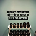 thumbnail image 1 of Today's Workout Is About To Get Slayed Exercise Workout Quote Motivation Fitness Inspiration Silhouette Vinyl Wall Art Sticker Decal Home Gym Workout Area Fitness Sticker Decoration Size(16x40 inch), 1 of 3