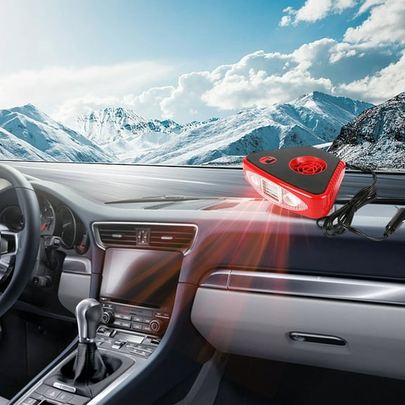 Car Heaters for Vehicle,12V 200W Portable Car Heater that Plugs into Cigarette Lighter,2-in-1 Fast Heating & Cooling Modes 360° Rotatable (Red)