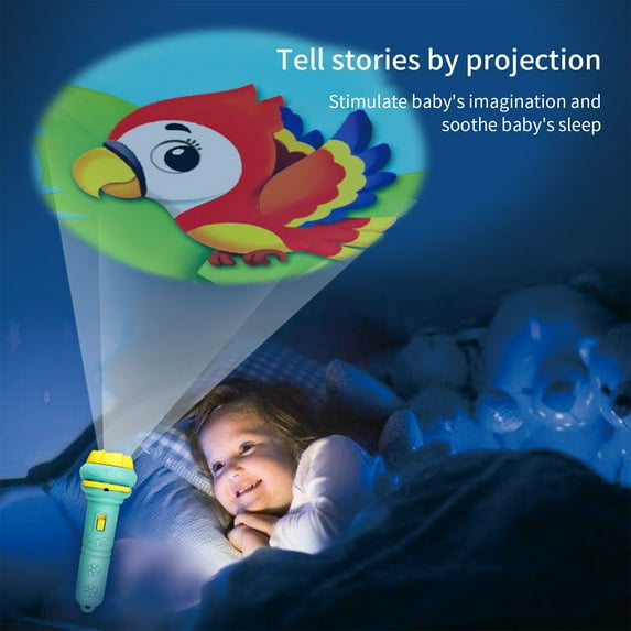 Kids Flashlight Projector with 24 Patterns, Vehicle Flashlight Toy for Boys & Girls, Learning and Cognitive Projector for Kids