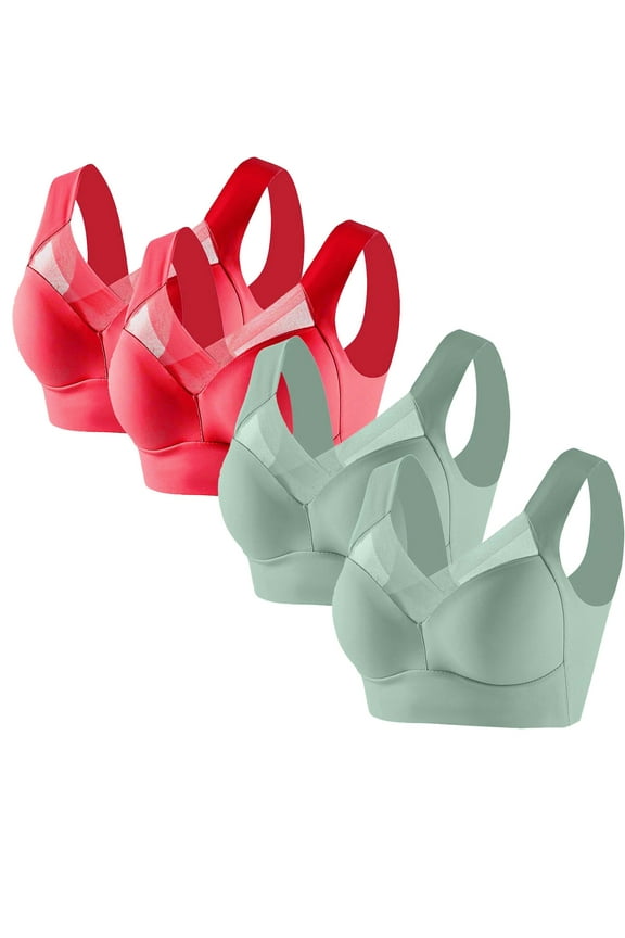 Todays Daily 4PC Zenchic Bra - Seamless Sexy Push up Wireless Bra,Lysine Charm Bras,Zen Chic Bra,Ice Silk Bra,Posture Correcting Bra