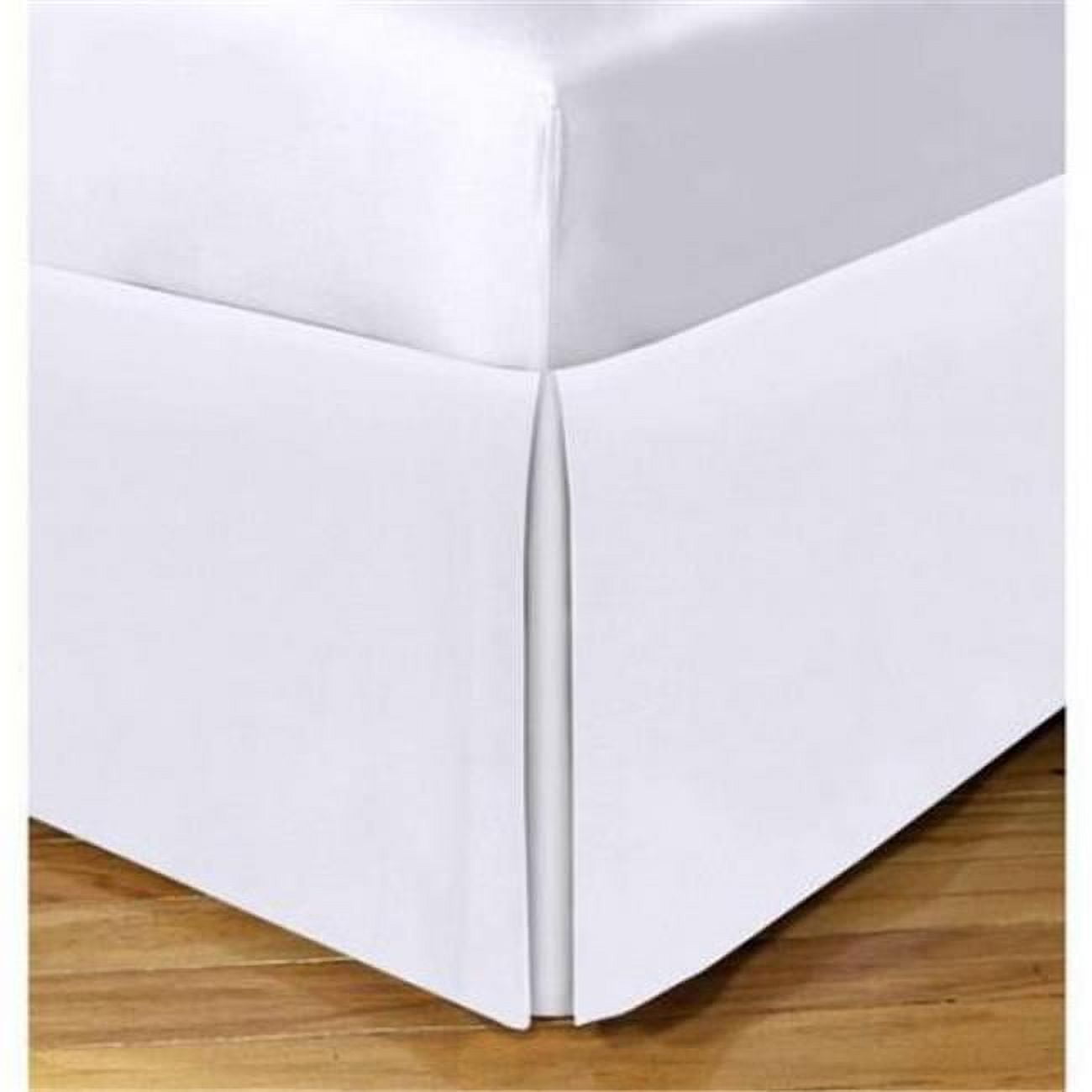 Soft White Tailored Bed Skirt- Twin