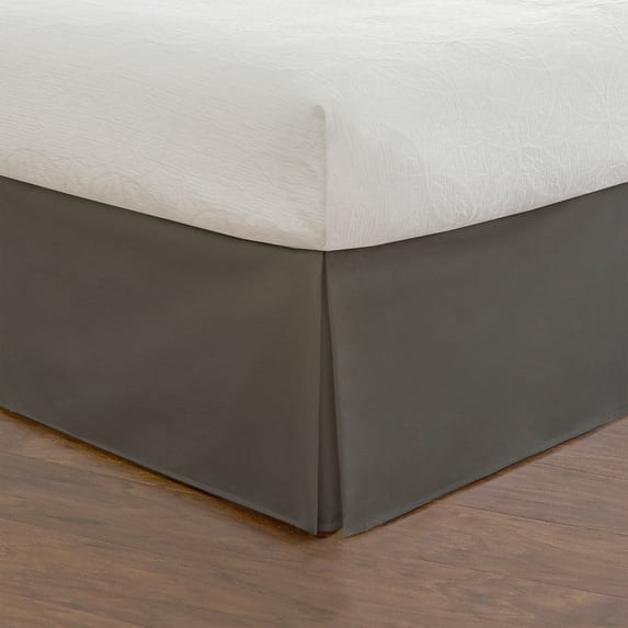 Todays Home TOH25014GREY03 Basic Microfiber Tailored 14 in. Bed Skirt Grey - Queen