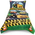 thumbnail image 1 of Todays Kids Under Construction Toddler Bedding Set for Boys - 4-Piece Toddler Bed Comforter Sets for Boys, Reversible Comforter & Pillowcase, Flat Sheet, Fitted Sheet, Breathable & Soft Microfiber, 1 of 9