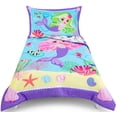 thumbnail image 1 of Todays Kids Mermaids Toddler Bedding Set for Girls - 4-Piece Toddler Bed Sheets and Comforter Set, Reversible Comforter & Pillowcase, Flat Sheet, Fitted Sheet, Breathable & Super Soft Microfiber, 1 of 9
