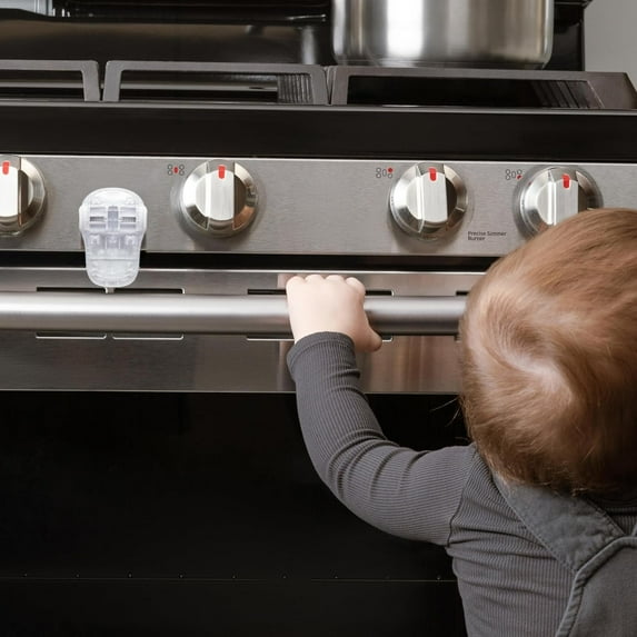 Todays Kids Oven Door Baby Proofing Heat-Resistant Lock - Oven Lock Child Safety, Baby Safety Products for Childproof Home - Strong 3M Adhesive, Easy Installation, One-Hand Use, No Tools