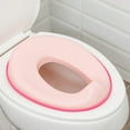 thumbnail image 1 of Todays Kids Toddler Potty Training Seat - Toddler Toilet Seat Attachment for Boys & Girls w/Splash Guard, Non-Slip Grip for Secure Fit, Fits Standard Round & Oval Toilets, Storage Hook Included, Pink, 1 of 7