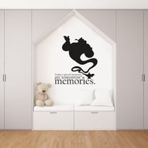 Todays Special Moments Are Tomorrows Memories - Disney Movie Aladdin Genie In Lamp Cute Silhouette Drawing Art Vinyl Wall Art Wall Sticker Wall Decal For Home Wall Decoration Décor Design (30x30 inch)