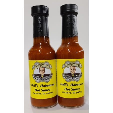 Todd Bosley's World Famous Hell's Habanero Hot Sauce (2 Pack)