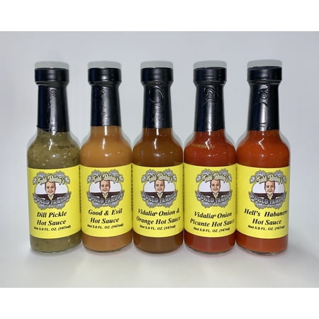 Todd Bosley's World Famous Hot Sauce Variety Gift Pack ! You'll get 5 of our delicious World Famous hot sauces!