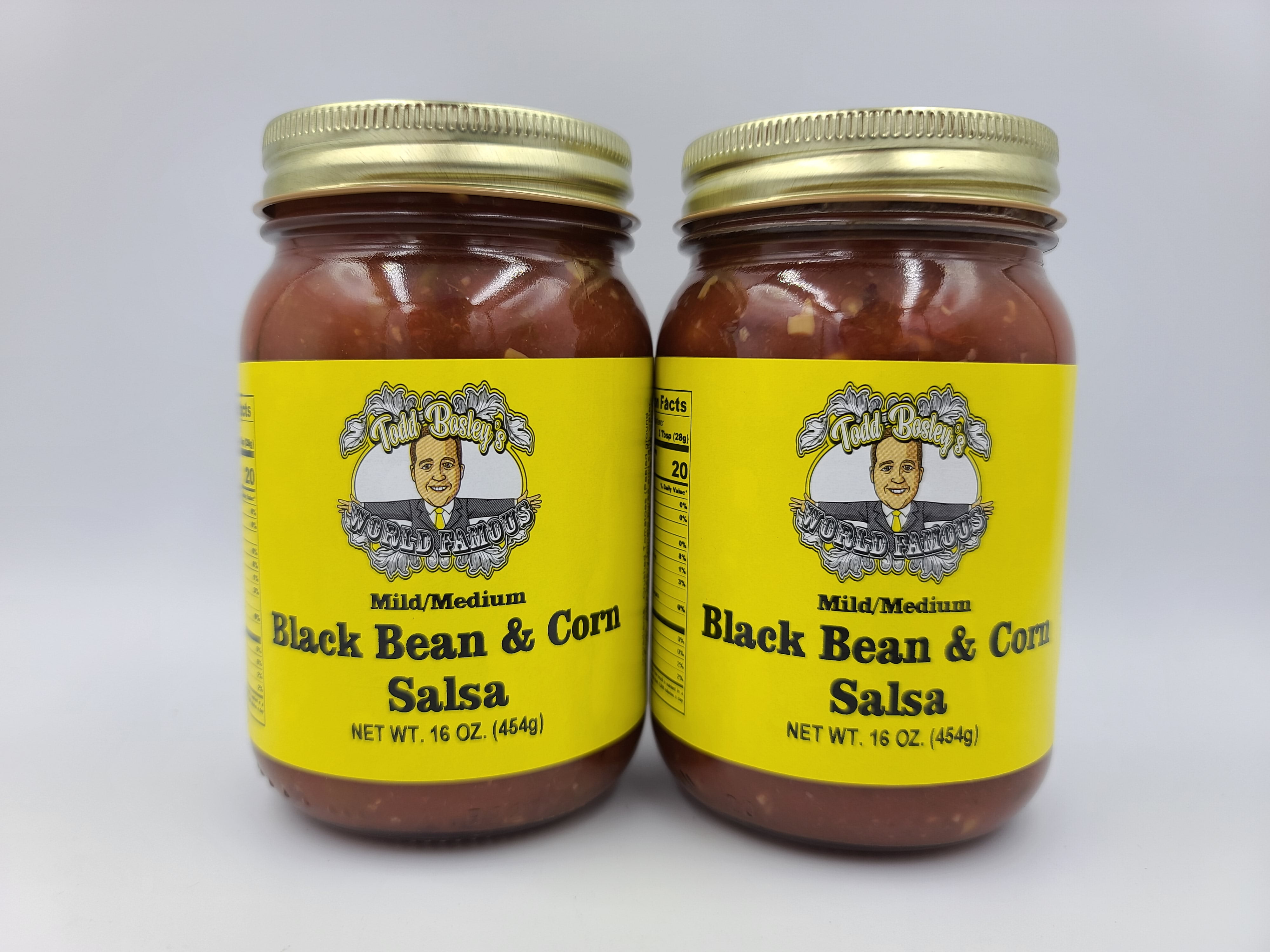 Todd Bosley's World Famous Mild/Medium Black Bean & Corn Salsa 2 Pack