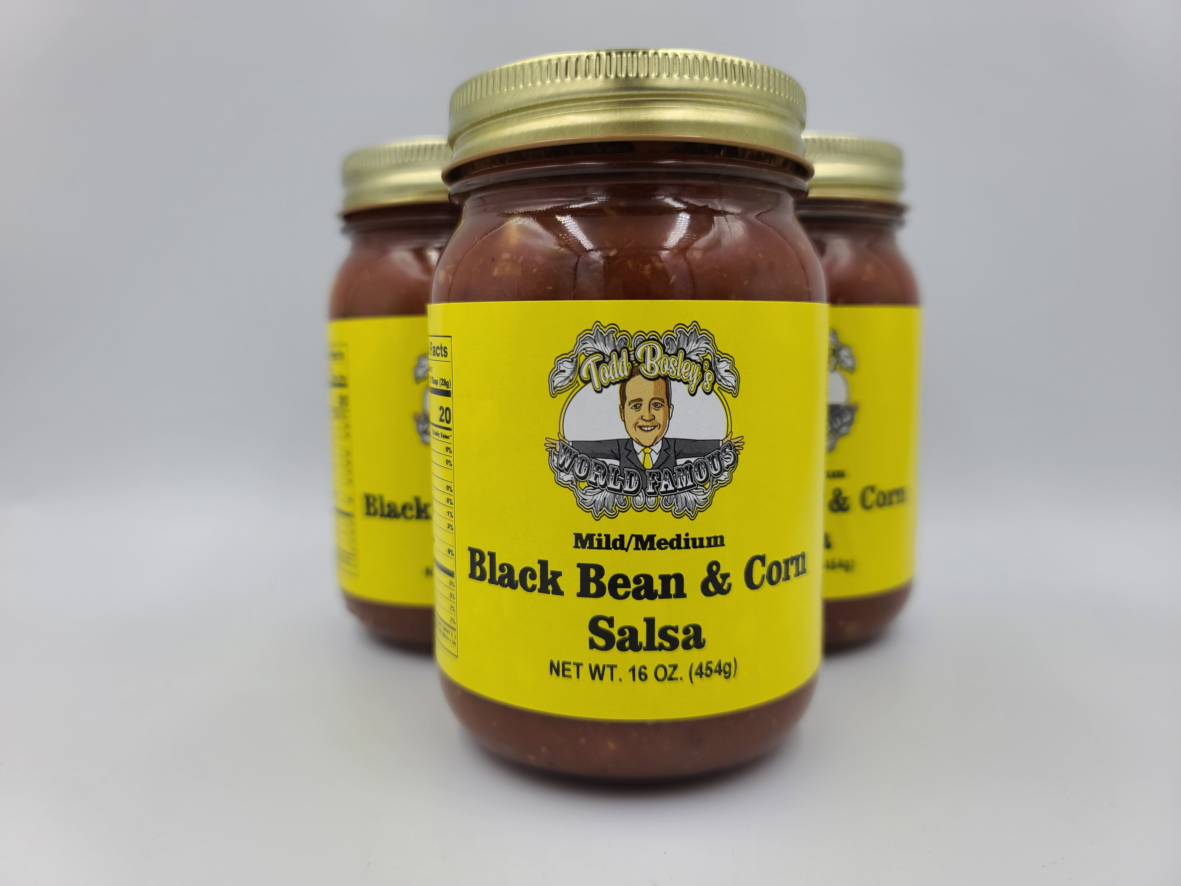 Todd Bosley's World Famous Mild/Medium Black Bean & Corn Salsa 3 Pack