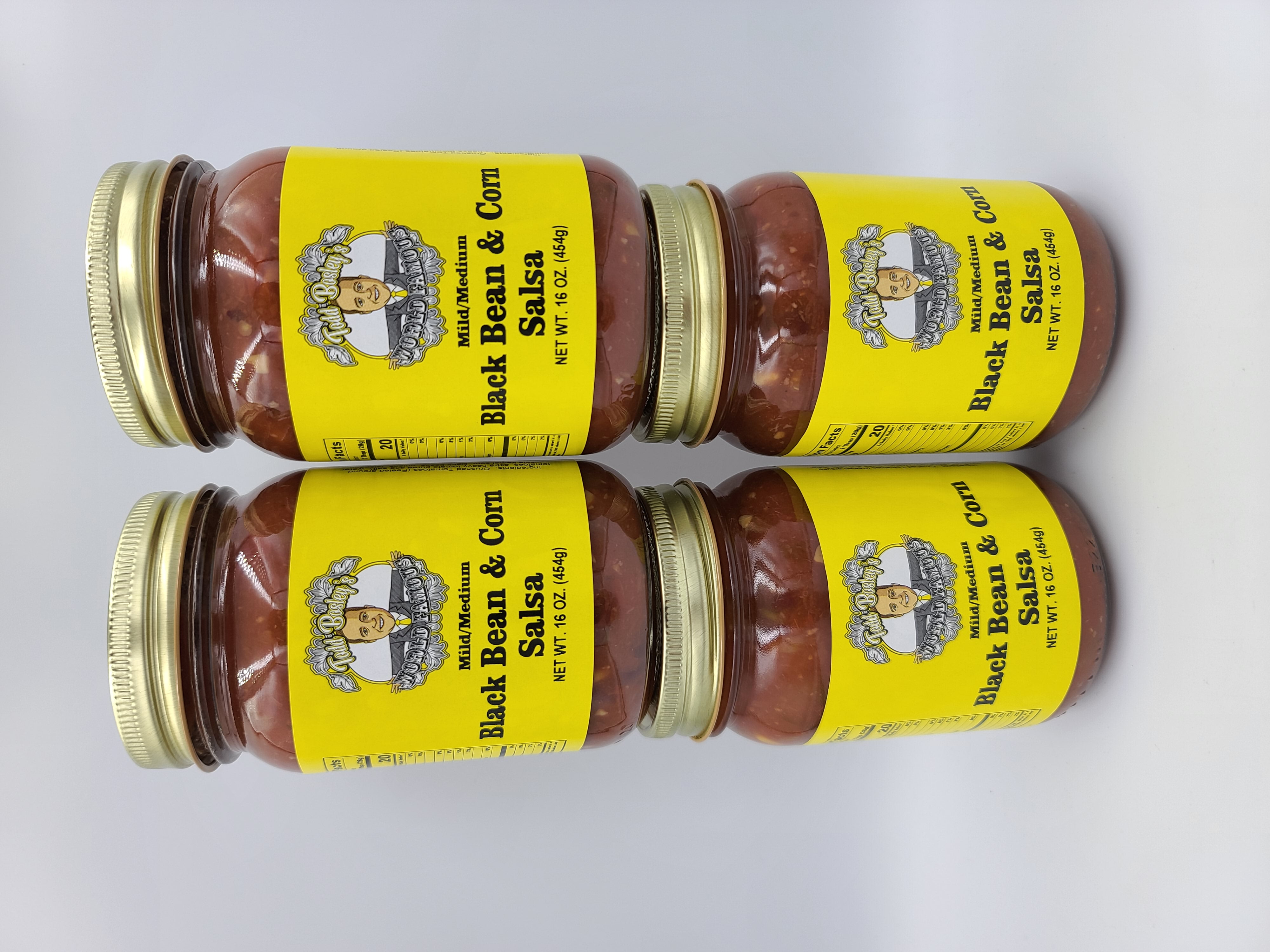 Todd Bosley's World Famous Mild/Medium Black Bean & Corn Salsa 4 Pack