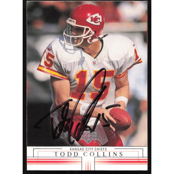 Todd Collins Autographed 2001 Upper Deck Card #78 Kansas City Chiefs SKU #260538