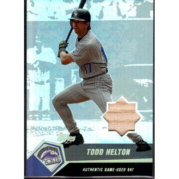 Todd Helton Bat Card 2004 Topps Clubhouse Black Relics #THE
