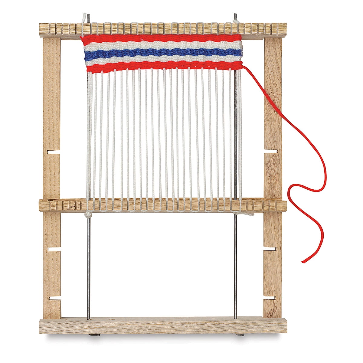 HearthSong Hook and Loop Potholder Loom Kit w/ 7.5 Sq. Metal Loom & 115  Cotton Loops