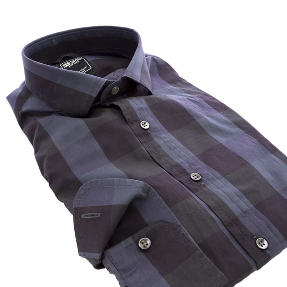 Todd Snyder Men's Casual Shirt X-Small Navy Checkered