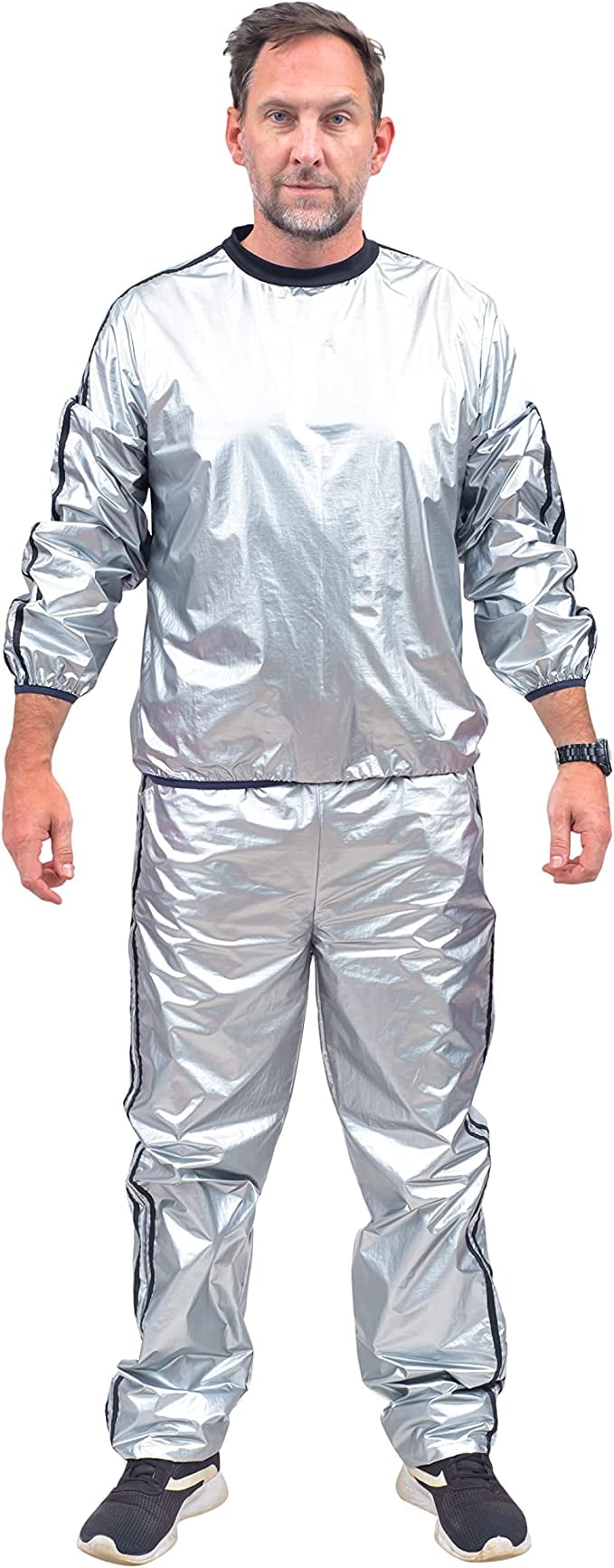 Todd and Margo Shiny Silver Workout Top and Pants Deluxe Halloween ...