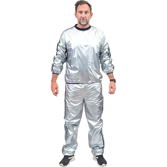 Todd and Margo Shiny Silver Workout Top and Pants Deluxe Halloween Costumes Set