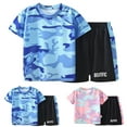 thumbnail image 1 of Toddle Baby Boys Camo Clothing Set Mesh Athletic Short Sleeve T Shirt and Shirts Sportswear Kids Summer Active Outfits, 1 of 4