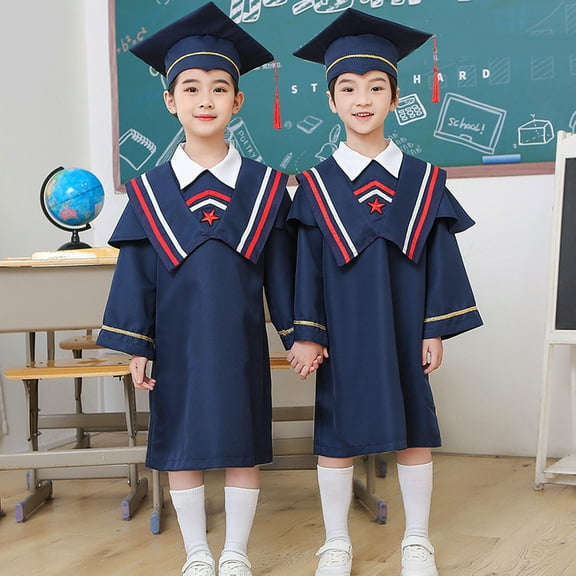 Toddle Unisex Matte Cap And Gown Cap And Gown 2025 Tassel Graduation Kids Graduation Party Gift 8-9 Years