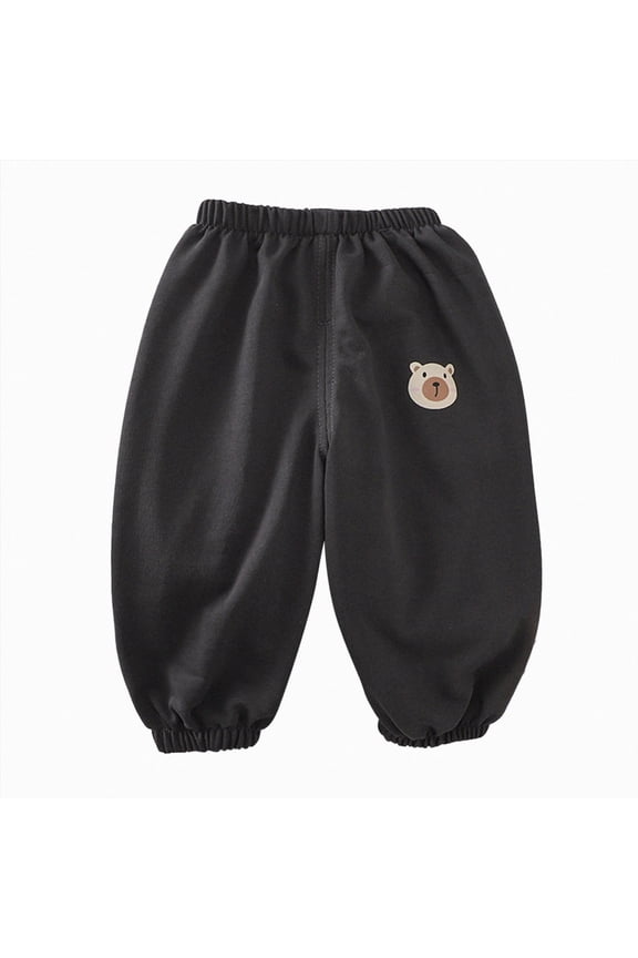 Toddler 12-18 Months Boys Cargo Joggers Pants Drawstring Jogging Pants Elastic Waist Trousers 6-12 Months 12-24 Months 2T 3T 4T 5T 6T 7T 8T 9T Children Black School Uniform Pants