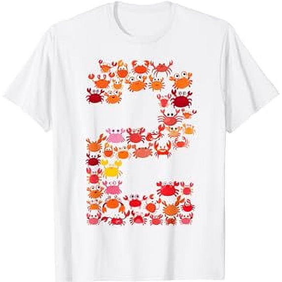 Toddler 2nd Birthday Crab Sea Animal 2 Year Old Crab Lover T-Shirt
