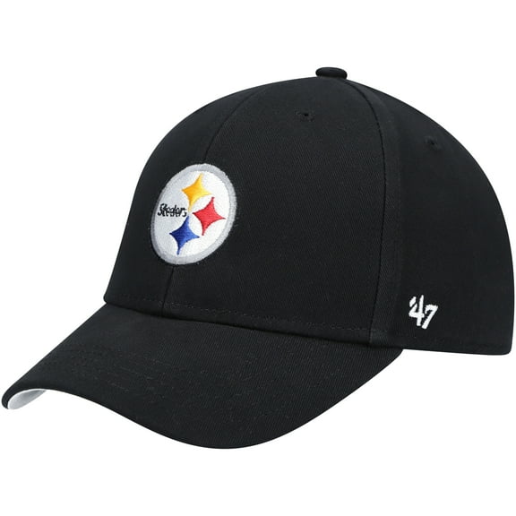 Toddler '47 Black Pittsburgh Steelers Basic MVP Adjustable Hat