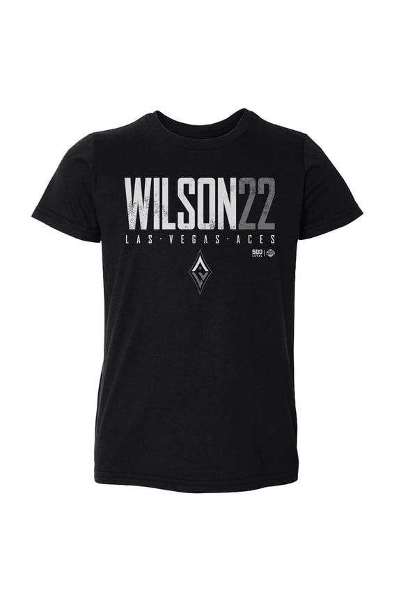 Toddler 500 Level A'ja Wilson Black Las Vegas Aces Elite T-Shirt