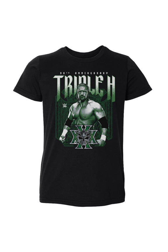 Toddler 500 Level Black Triple H 30th Anniversary T-Shirt