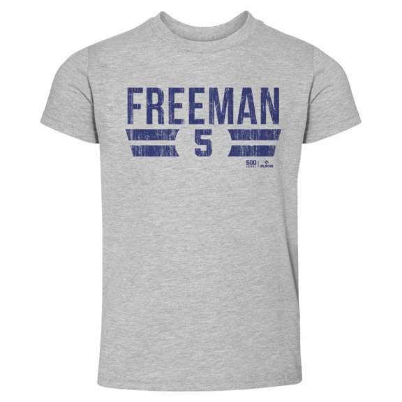 Toddler 500 Level Freddie Freeman Heather Gray Font T-Shirt