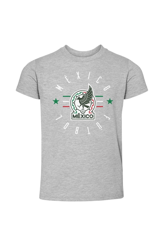 Toddler 500 Level Heather Gray Mexico National Team Futbol T-Shirt