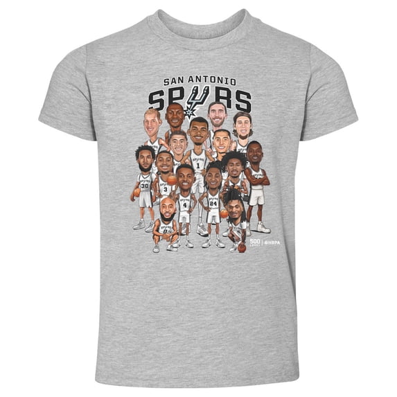 Toddler 500 Level Heather Gray San Antonio Spurs 2026 Playoffs Team Caricature T-Shirt